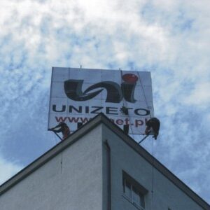Tablice informacyjne Agencja reklamowa Next Reklama Unizeto